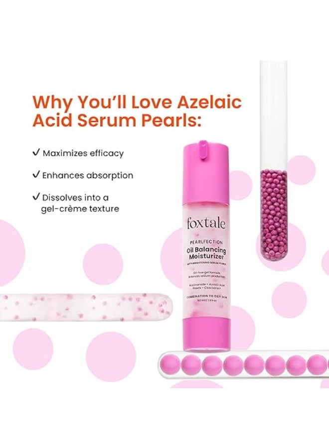 Foxtale Oil-Balancing Gel Moisturizer with Niacinamide, Azelaic Acid Pearls & Cica, 8hr Shine-Free Hydration, Lightweight, Sebum Control, For Oily & Acne-Prone Skin, 50 ml - Image 2